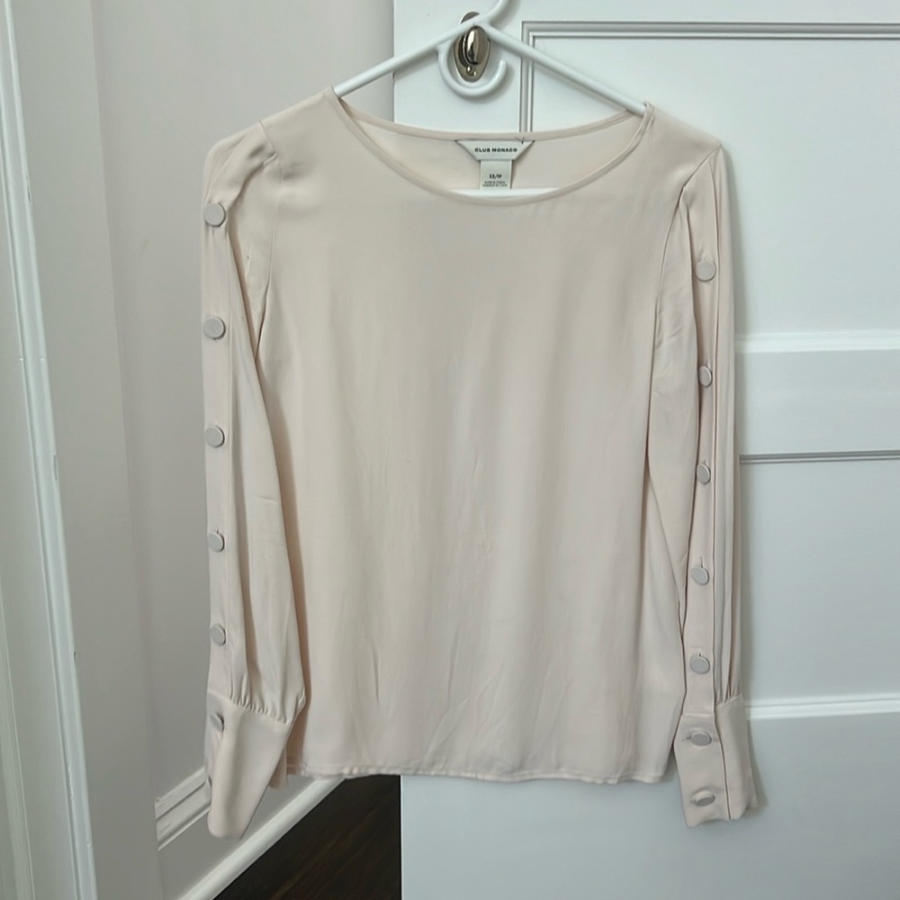 Club Monaco Pink Button Blouse